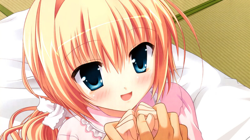anime girl in pink pajamas