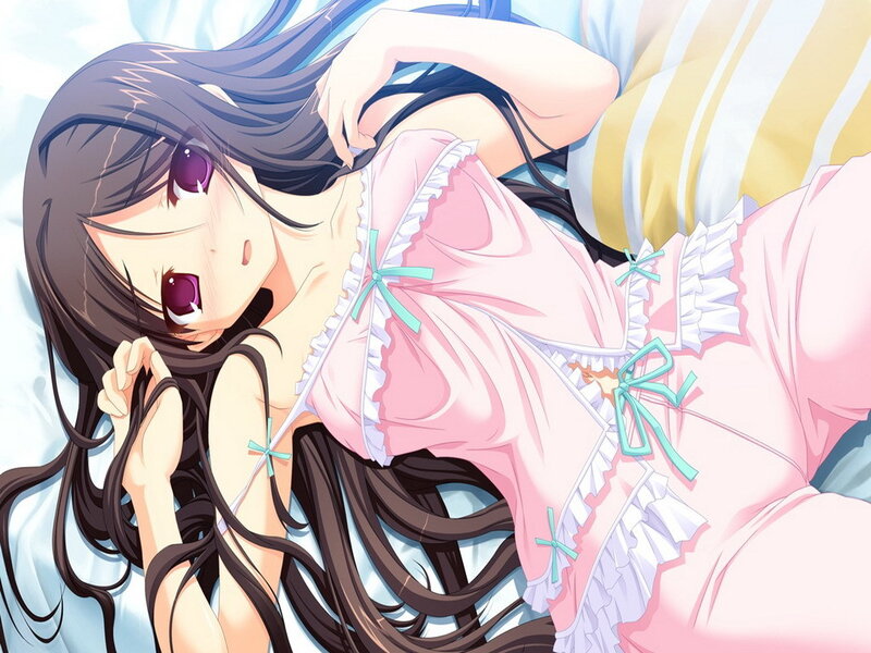 Anime Girl in Pink Pajamas — Sleepy