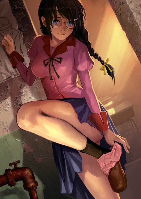 anime girl in pink shirt