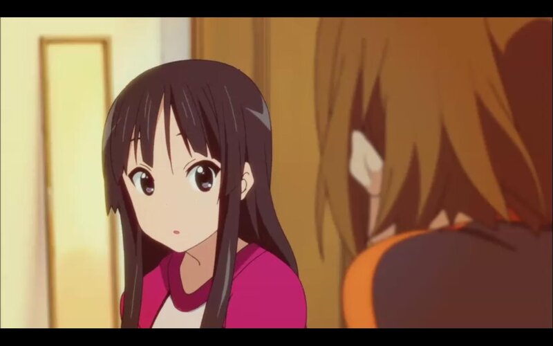 Anime Girl in Pink Shirt — Calm, Door