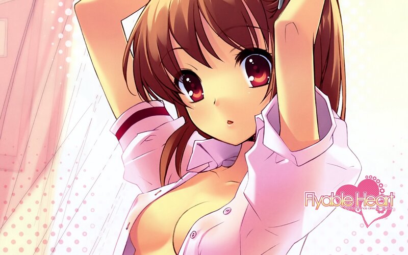 Anime Girl in Pink Shirt — Dreamy