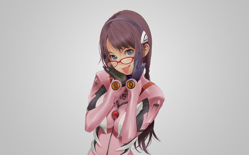 anime girl in pink suit