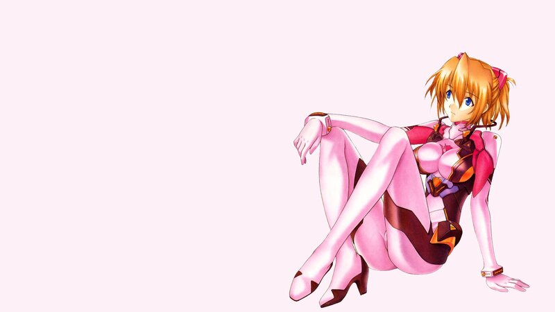Anime Girl in Pink Suit — Calm, Pink Suit, Blue Eyes