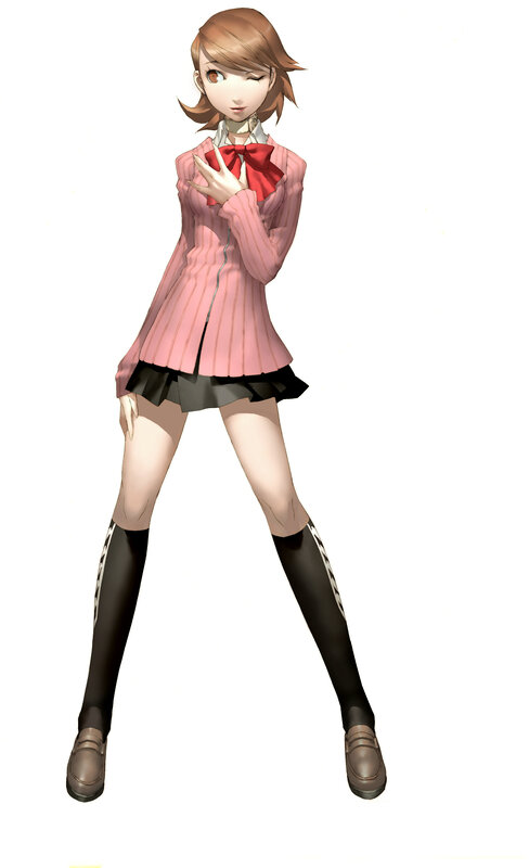 anime girl in pink sweater