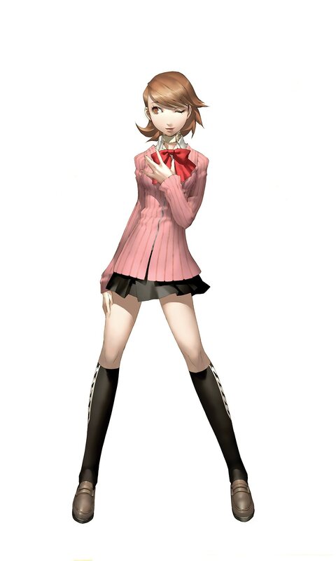 anime girl in pink sweater