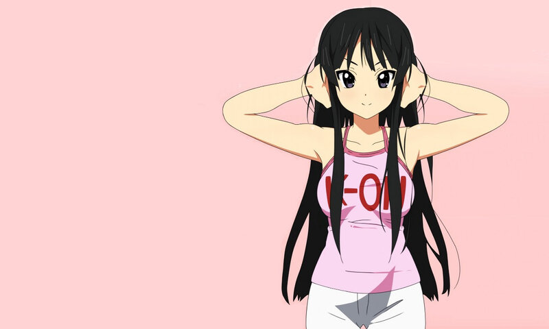 anime girl in pink tank top