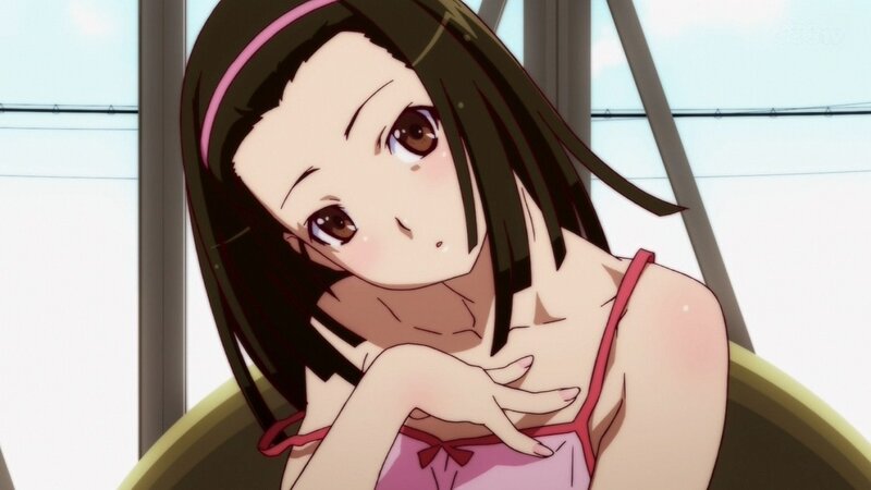 anime girl in pink top