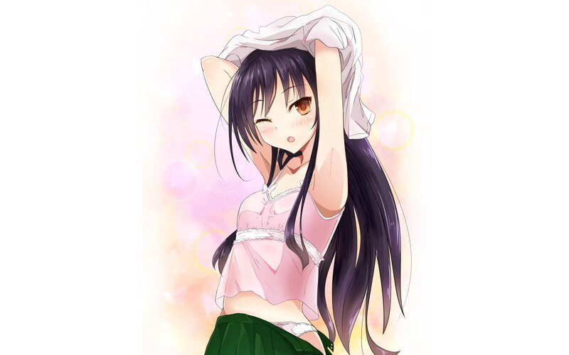 anime girl in pink top