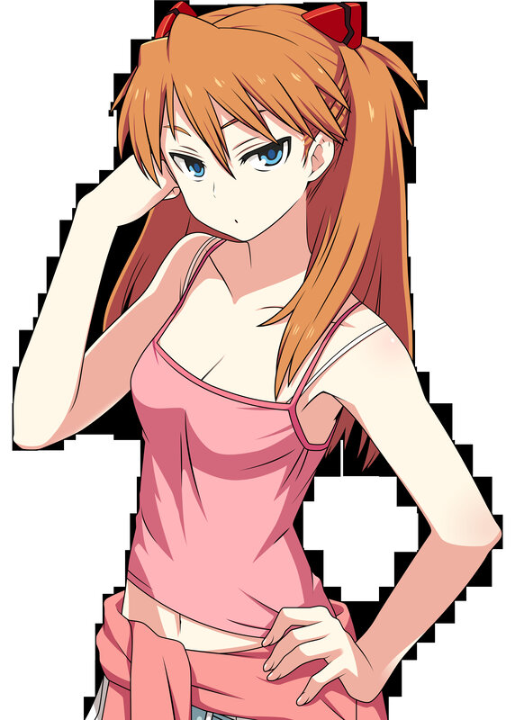 anime girl in pink top