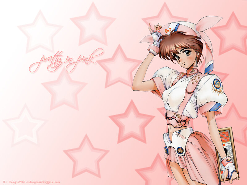 anime girl in pink uniform