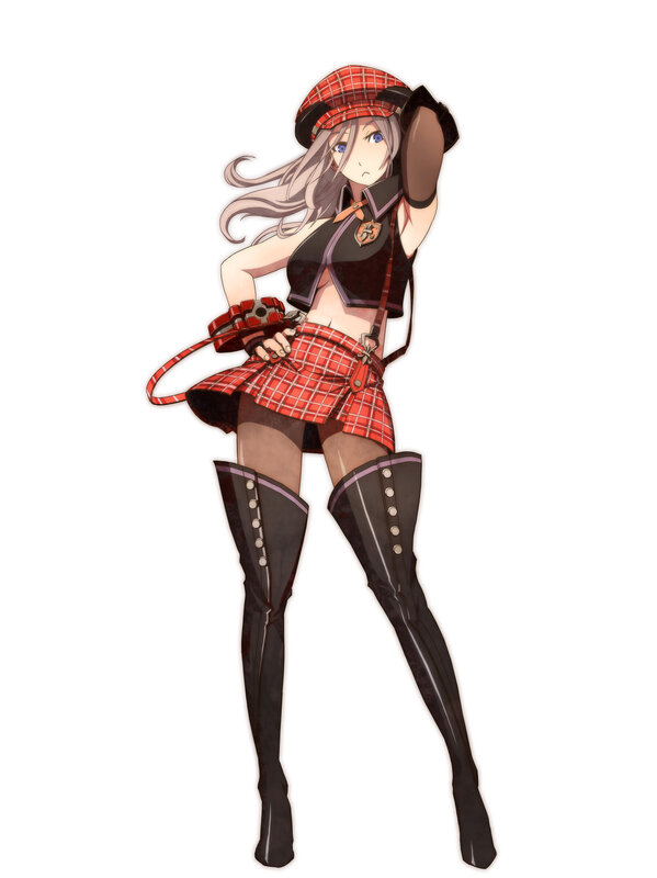 anime girl in plaid outfit