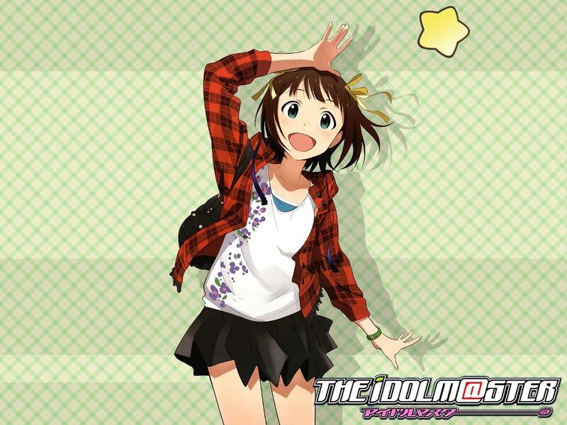anime girl in plaid shirt
