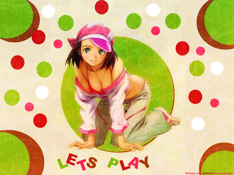 anime girl in playful pose