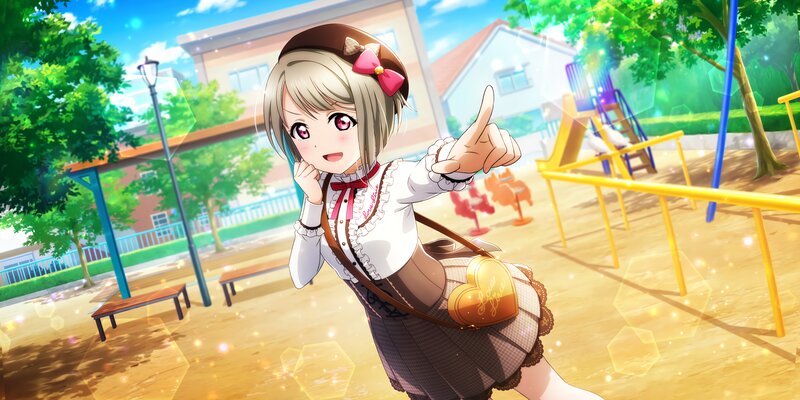 Anime Girl in Playground — Green