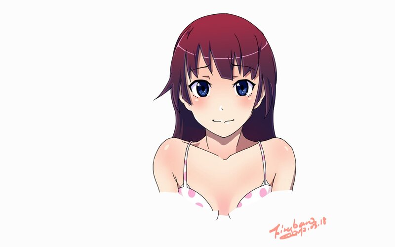 anime girl in polka-dot top
