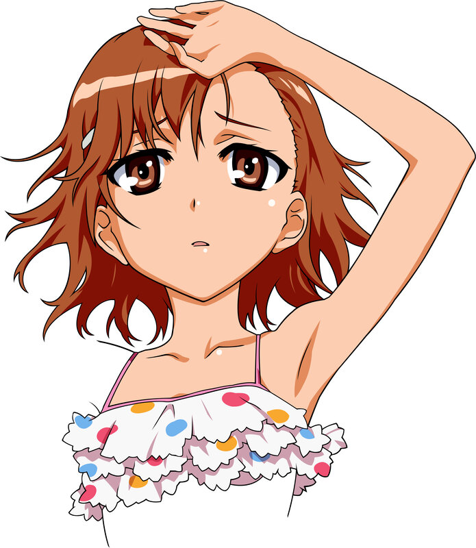 anime girl in polka-dot top