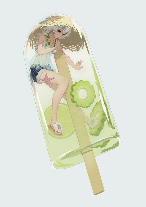 Anime Girl in Popsicle