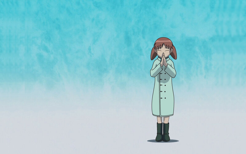 anime girl in prayer