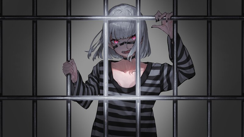 Anime Girl in Prison — Gray