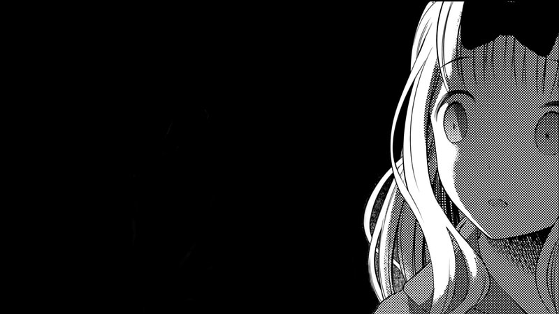 Anime Girl in Profile — Black, Dramatic