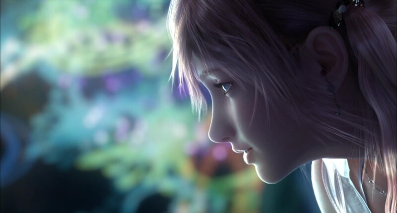 Anime Girl in Profile — Purple