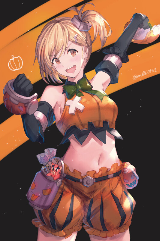 Anime Girl in Pumpkin Costume — Orange