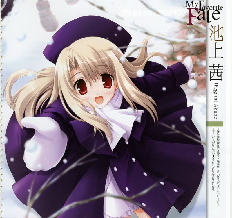 anime girl in purple coat