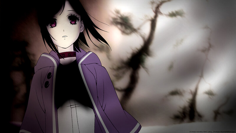 Anime Girl in Purple Coat — Dramatic