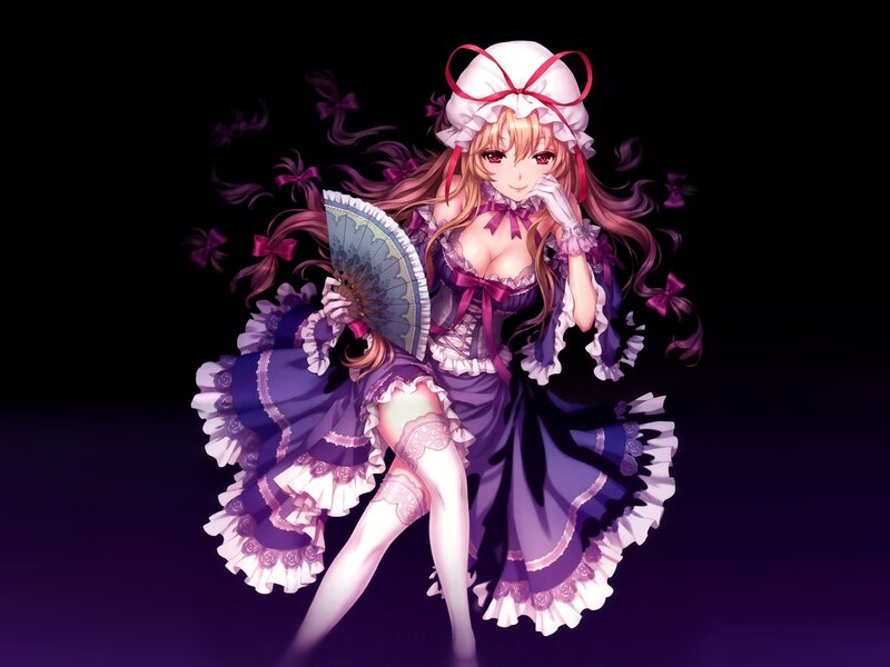 anime girl in purple dress