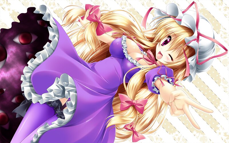 anime girl in purple dress