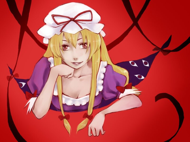 anime girl in purple dress