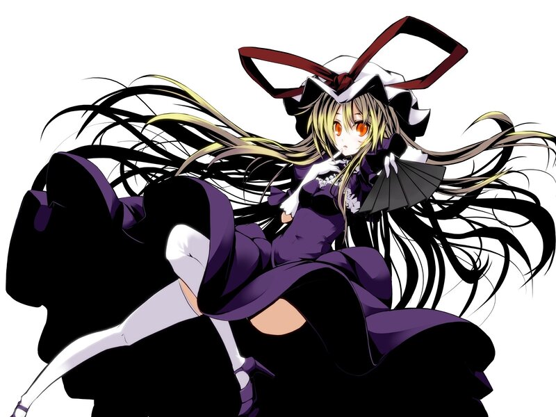 anime girl in purple dress