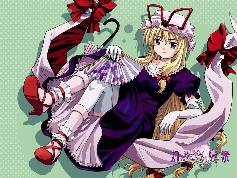 anime girl in purple dress