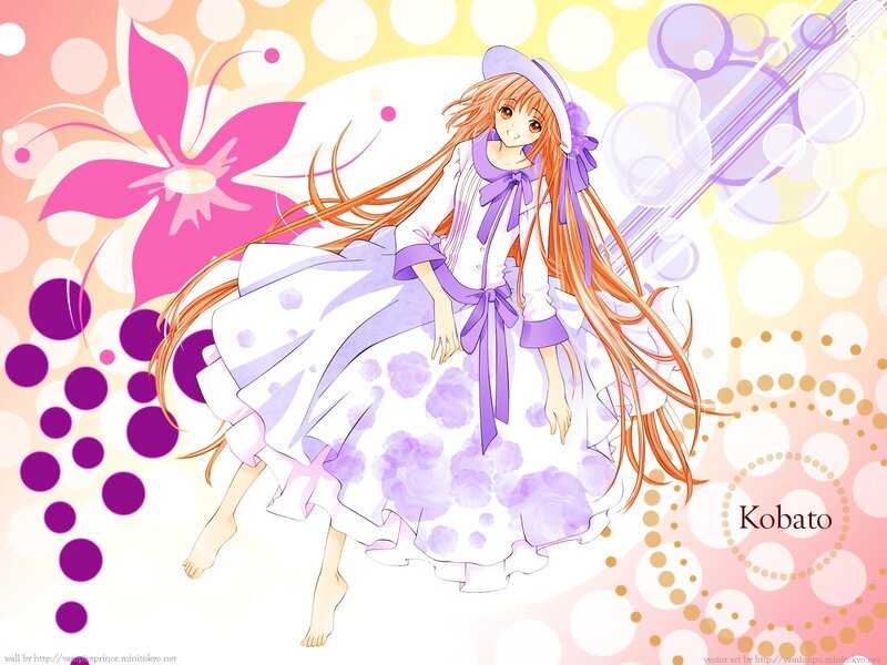 Anime girl in purple dress