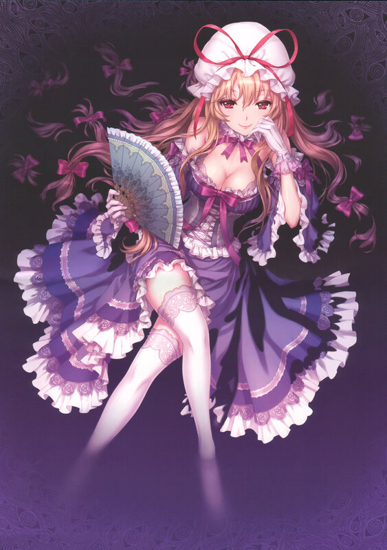 anime girl in purple dress