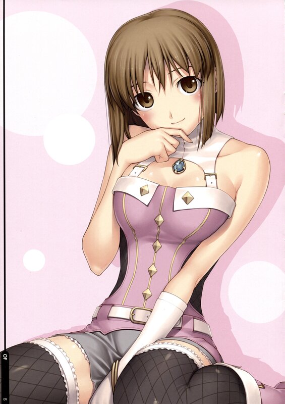 anime girl in purple dress