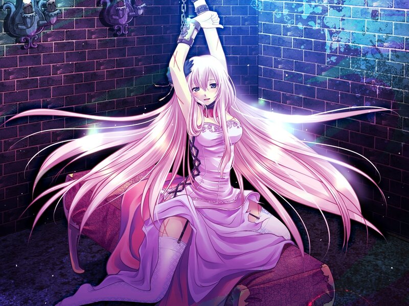 Anime girl in purple dress