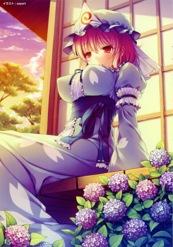 Anime girl in purple dress