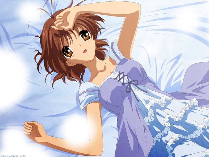 anime girl in purple dress