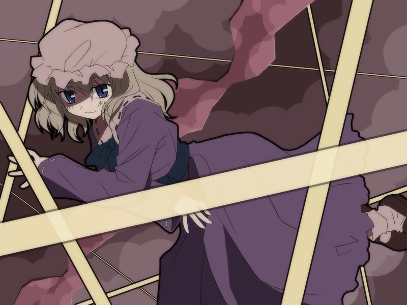 anime girl in purple dress