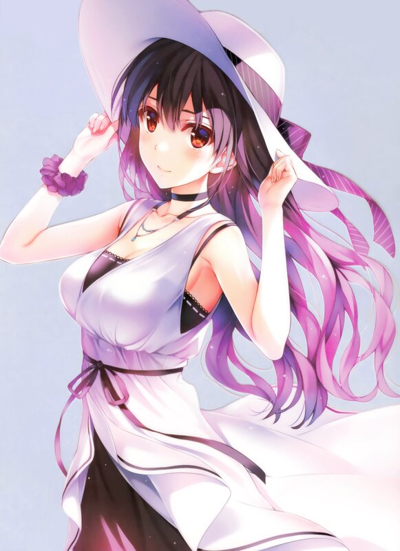 Anime Girl in Purple Dress — Calm, Afternoon