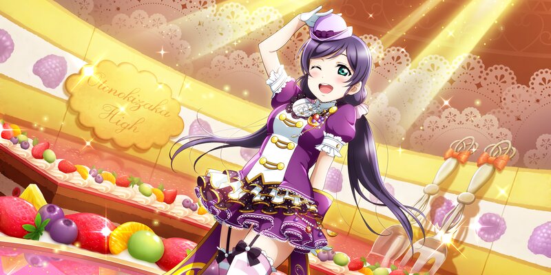 Anime Girl in Purple Dress — Cheerful
