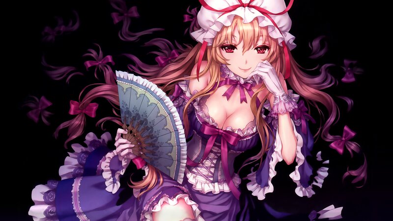 Anime Girl in Purple Dress — Dramatic, Fan
