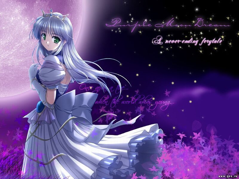 Anime Girl in Purple Dress — Dreamy