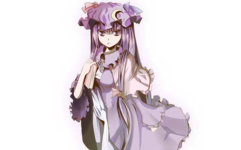 Anime Girl in Purple Dress — Neutral, Purple Hat