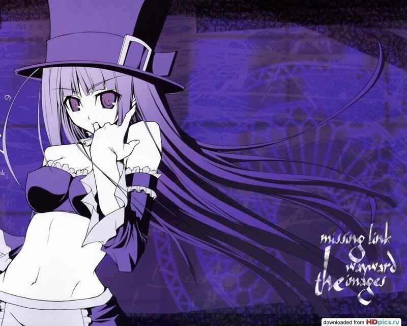 anime girl in purple hat
