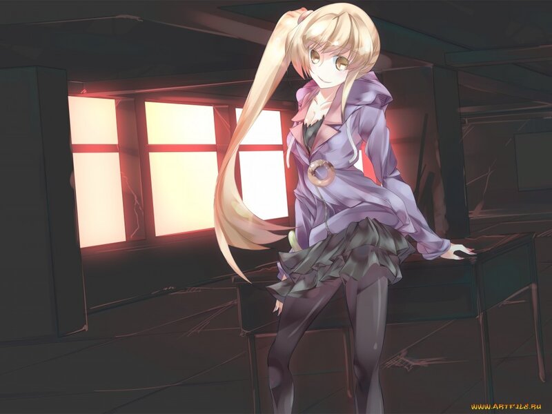 anime girl in purple jacket