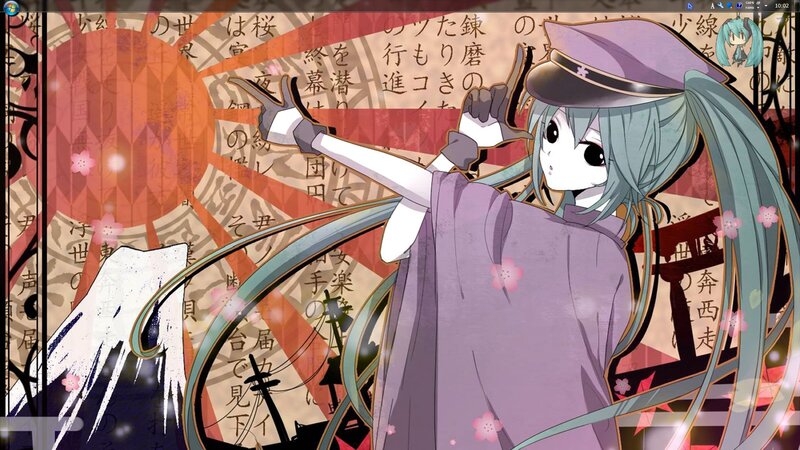 Anime Girl in Purple Outfit — Dramatic, Spring