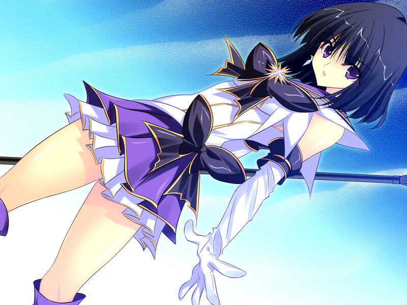 Anime Girl in Purple Outfit — Dramatic