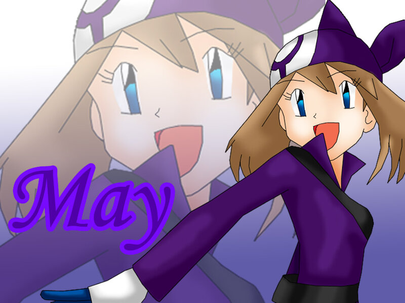 Anime Girl in Purple Outfit — Energetic